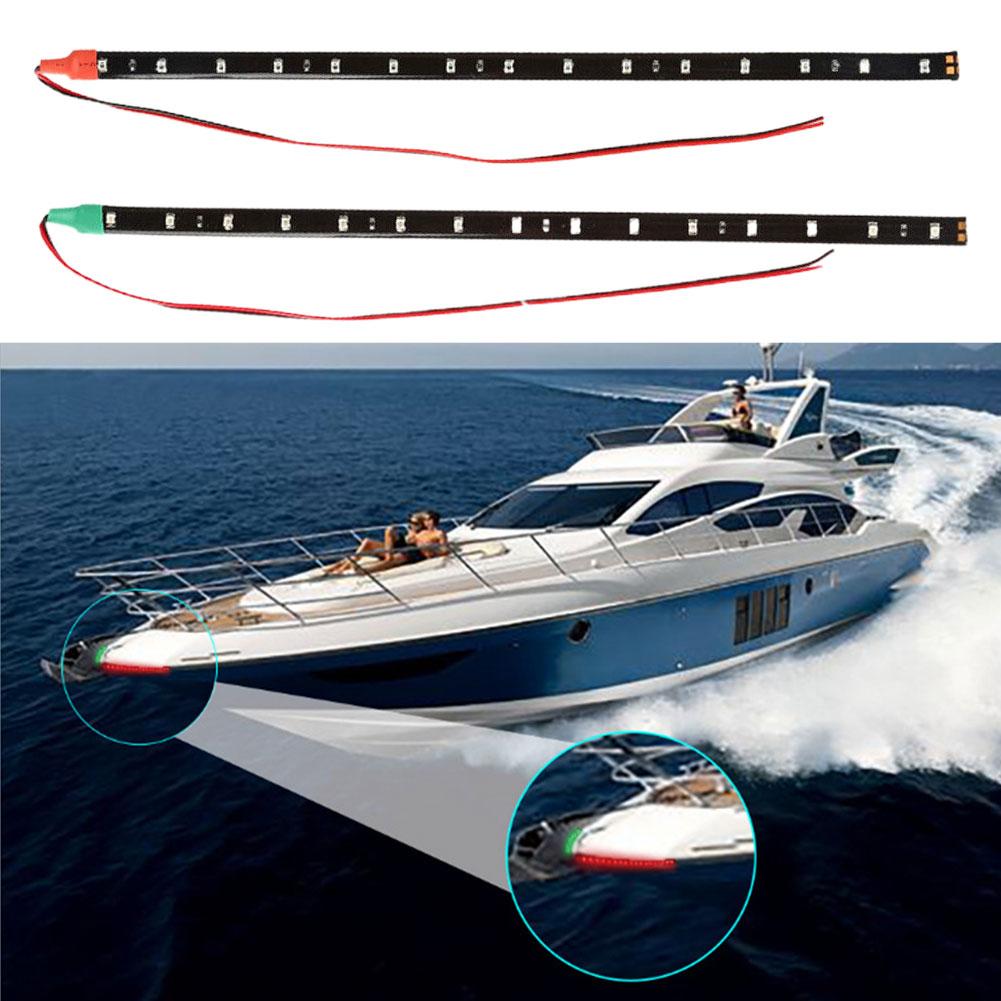 

2 Красно-зеленая лодка Навигация Светодиодные фонари Боковой маркерный фонарь Моторная лодка Лодка Яхта Бег Для Marine Z5J1