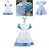 Enchanting Alice In Wonderland Costume For Kids With Detachable Frilled Apron