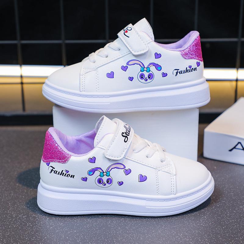 2025 Weiche Sohle Rutschfeste Weiße Laufschuhe für Mädchen - Perfekt für die Grundschule und Sport