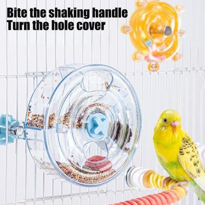 Foraging Wheel Birds Lovebirds Rotating Feeder Interactive Foraging Feeder Wheel For Birds Cockatoos Parrots Lovebirds Parakeets
