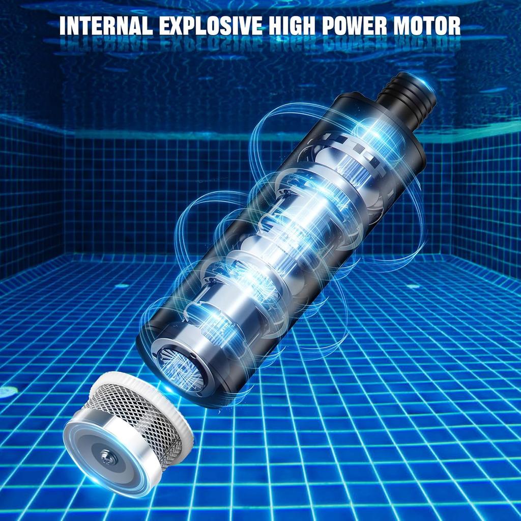500GPH Powerful Submersible Sump Pumps 5M Cable For Removing Water From Pond Window Well Rain Barrels