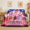 Singer TTaylor Singer Music Flannel Blanket Soft Warm Throw Blanket for Bedroom Living Room Bed Travel Camping Picnic Gift