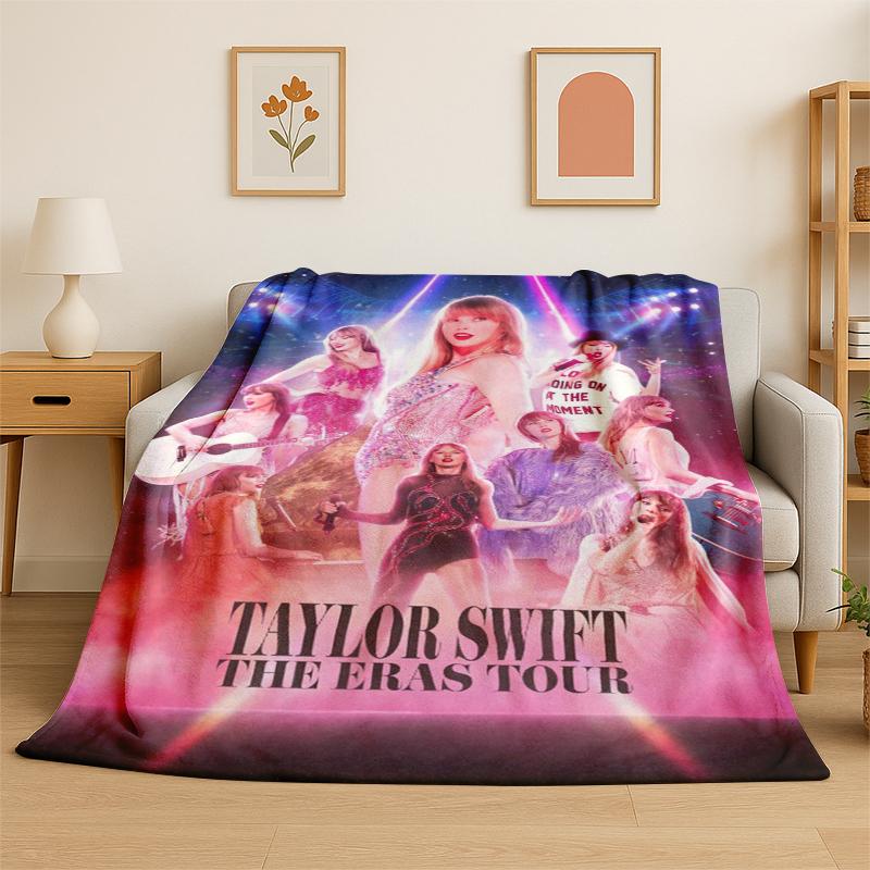 Singer TTaylor Singer Music Flannel Blanket Soft Warm Throw Blanket for Bedroom Living Room Bed Travel Camping Picnic Gift