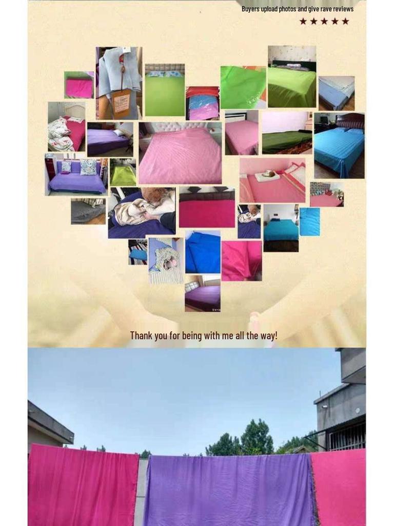 Solid Color Washable Twill Bed Sheet - Thick Duvet Cover for Dorms and Single Beds