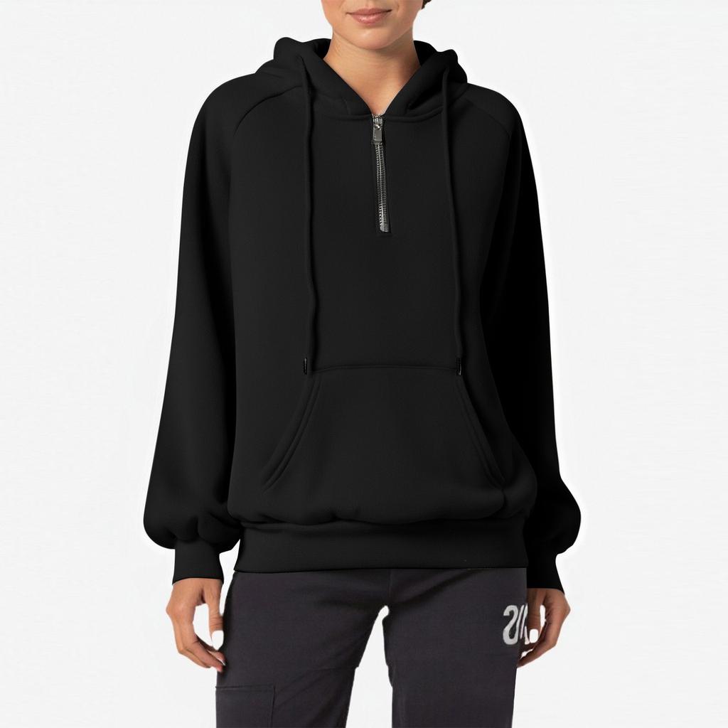 Women's Long Sleeve Oversized Oversized Drop Shoulder Sleeves Women's Hooded Plush Sweatshirt