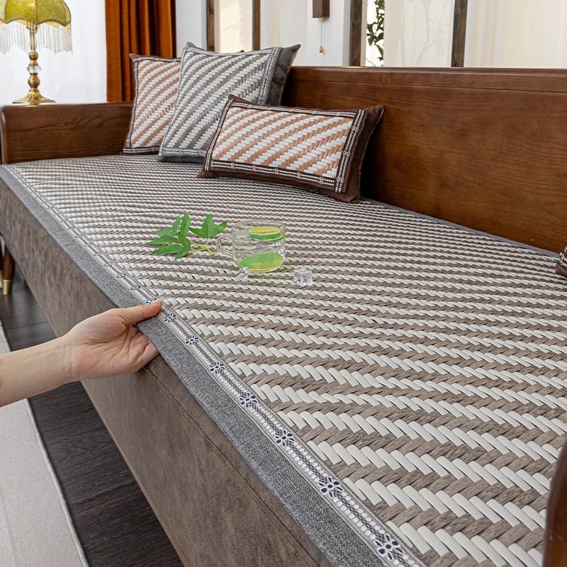 

Подушка для дивана, летняя противоскользящая подкладка из ротанга для дивана из палисандра, прямой диван, набор, мягкая, дышащая, удобная подушка для сиденья 70*240cm