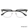 Black & Gold Unisex Eyebrow-Style Prescription Glasses Frame, Trendy Korean Design for Women & Men 8671 - Lens Compatible