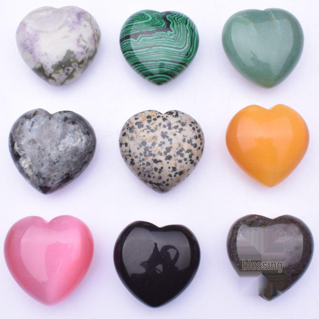 Cross Natural Stone Crystal Heart 15-70mm Healing White Crystal Ornament