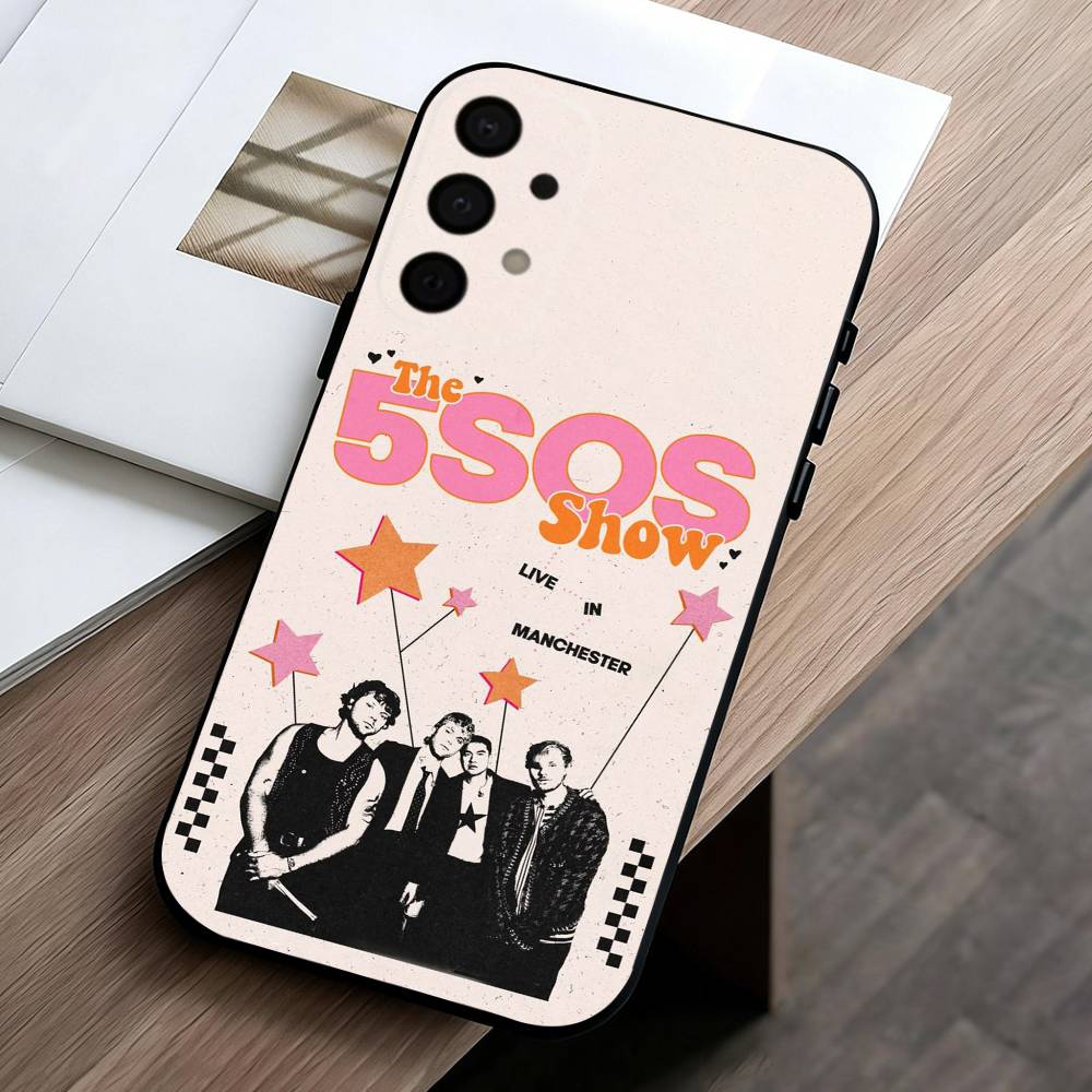 P-Popular Rock B-Band 5-5SOS Phone Case For Samsung Galaxy A73,A72,A71,A70,A53,A52,A51,Others Soft Black Cover
