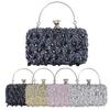 Women Wedding Clutch Rhinestone Bling Sequin Evening Bags Vintage Crystal Beaded Cocktail Party Party Purse