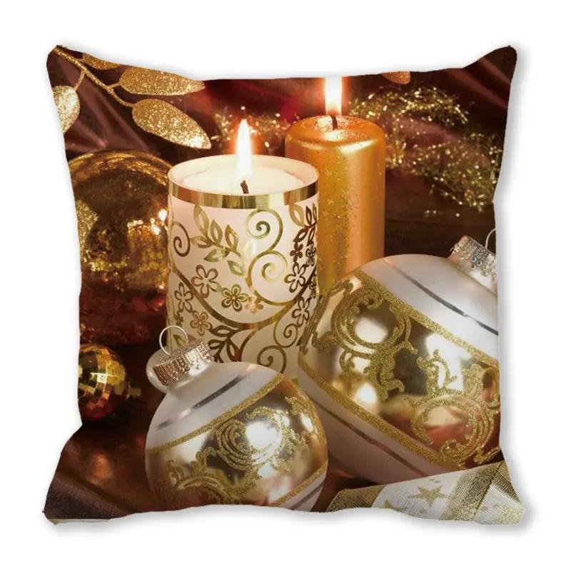 Weihnachtsbaum Neujahr Weihnachtskugel Kerze Weihnachten Ornament Kissenbezug Schlafzimmer Sofa Esszimmer Sitz Überwurf Kissenbezug