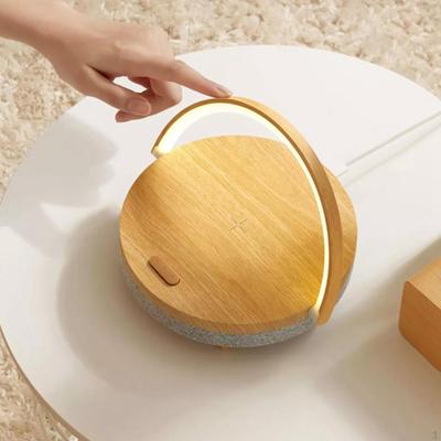 Lamp with Charging Pad, Speaker, - and Portable Design. USB Powered