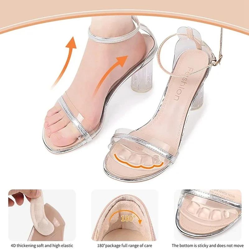 Anti Slip Silicone Self-adhesive Front Palm Rest Women's Heel Pad Soft Padding Adjustable Size Pad Foot Care Insoles