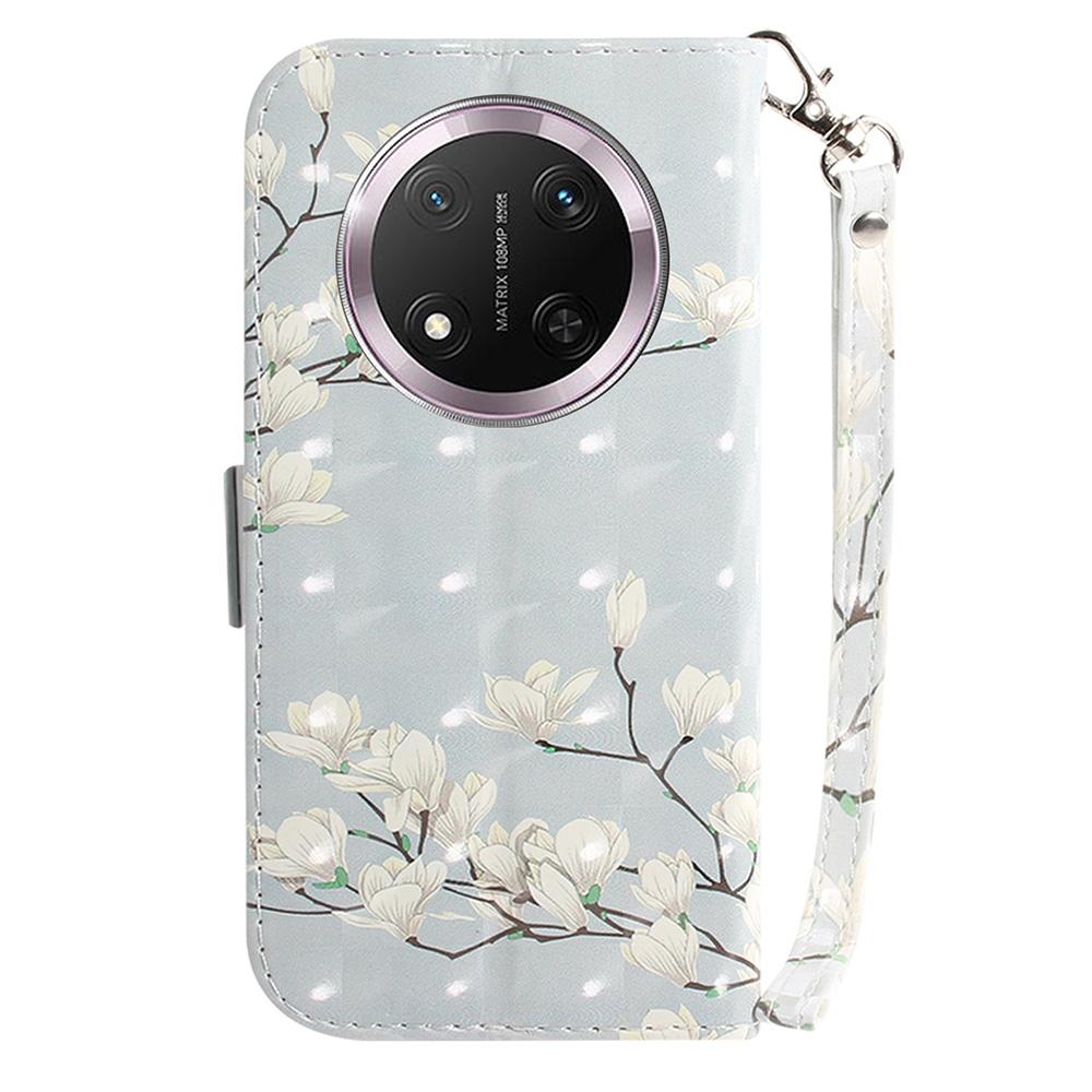 For Honor Magic7 Lite 5G/X9c 5G/X60 Pro 5G Case Pattern Printing Leather Wallet Phone Cover with Wrist Strap