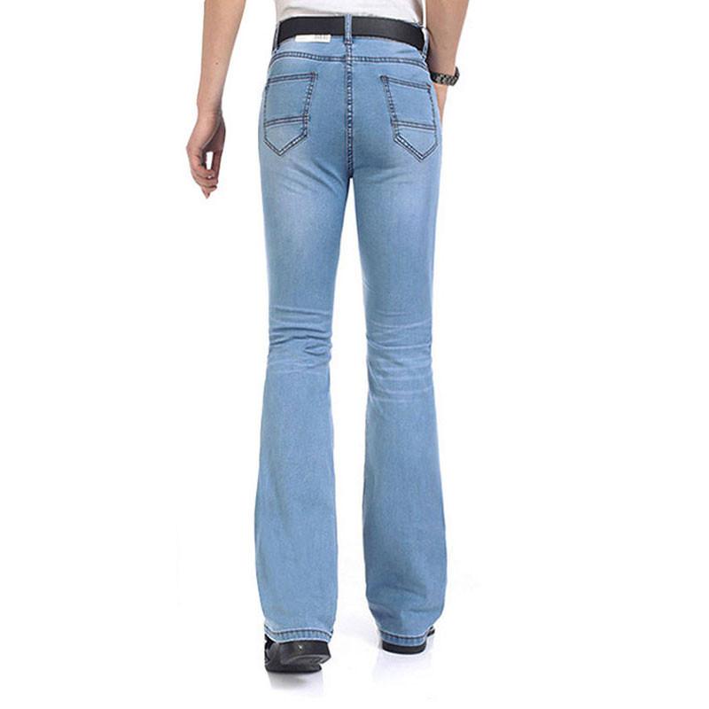 Men's Flared Jeans Men's Mid-Rise Stretch Slim Jeans