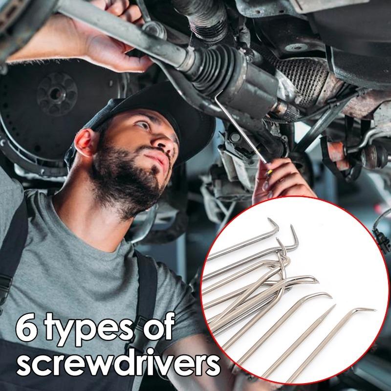 Car Oil Seal Screwdrivers Set Car Remover Pick Hooks Vehicle O-Ring Seal Gasket Puller Auto Durable Maintenance Tools 6PCS