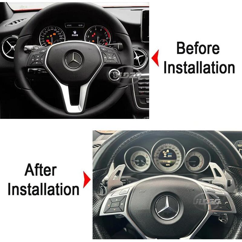 Alloy Paddle Shifter For Mercedes Benz A B M Class W176 W246 Glk Slk Cla Gla Car Steering Wheel Paddle Shift Extension Shifters