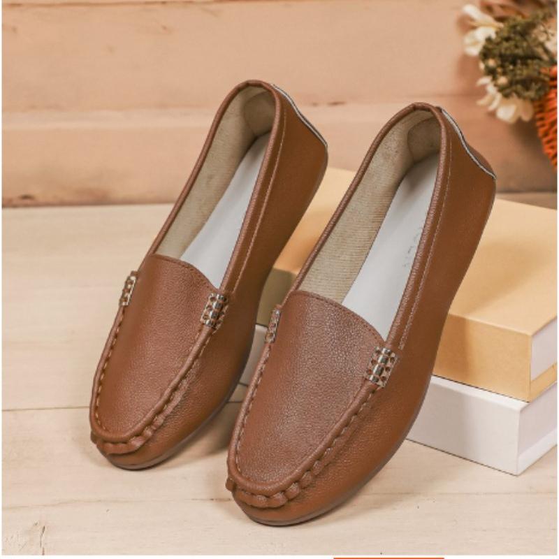 

Women Casual Shoes 2025New Spring and Autumn Flat Loafers Shoes Women Fashion Non-slip 35 темно-коричневого