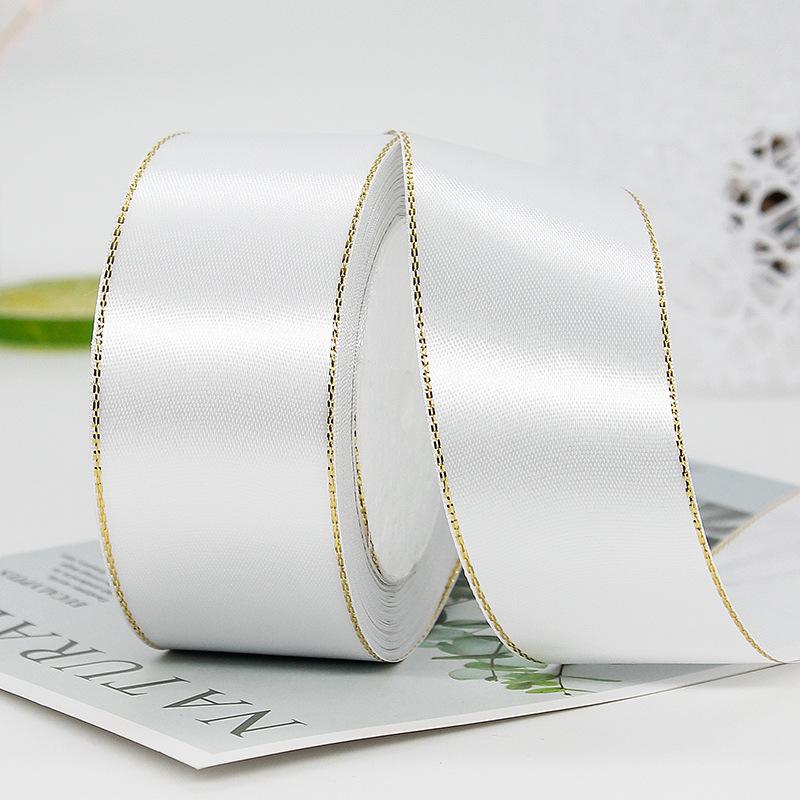 4cm Christmas Gift Wrapping Satin Ribbon for Wedding Party Decoration, Length: 22m
