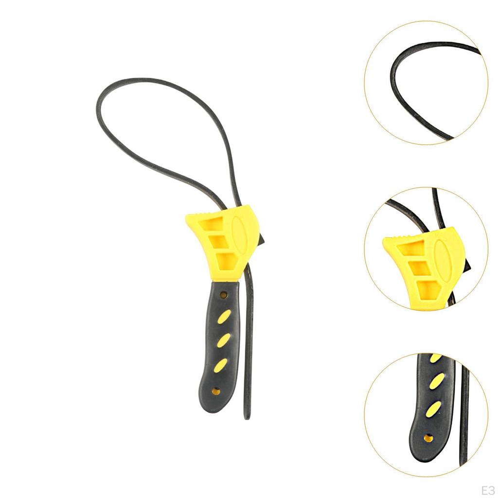 Strap Wrench Adjustable Compact Hand Tool Easy To Carry Versatile Oil Filtering Spanner for Plumbing