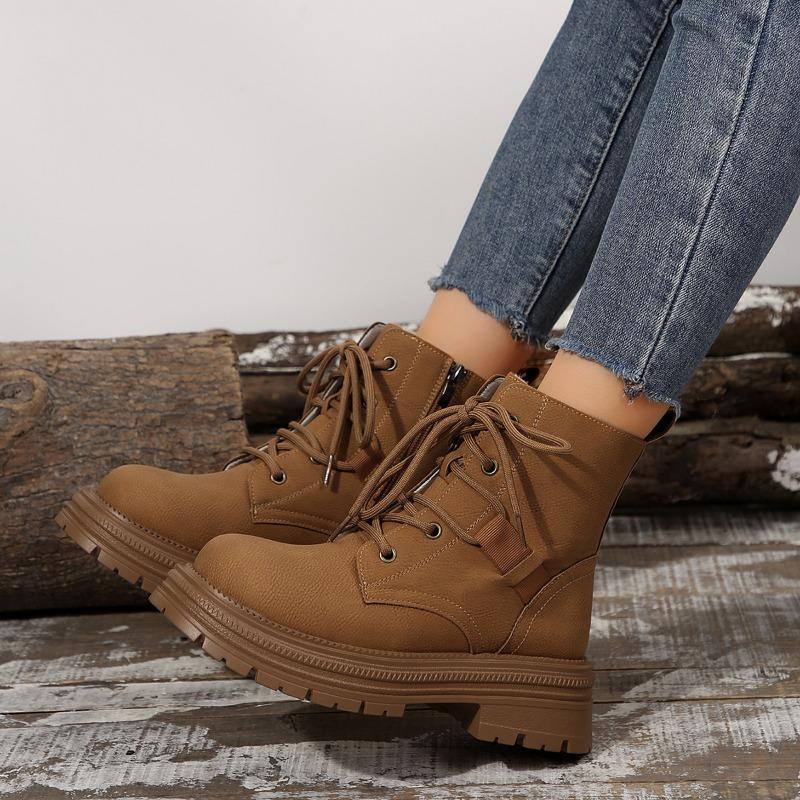 Large Size Platform Martin Boots Winter New Short Boots Retro Style Comfortable Martin Boots Women