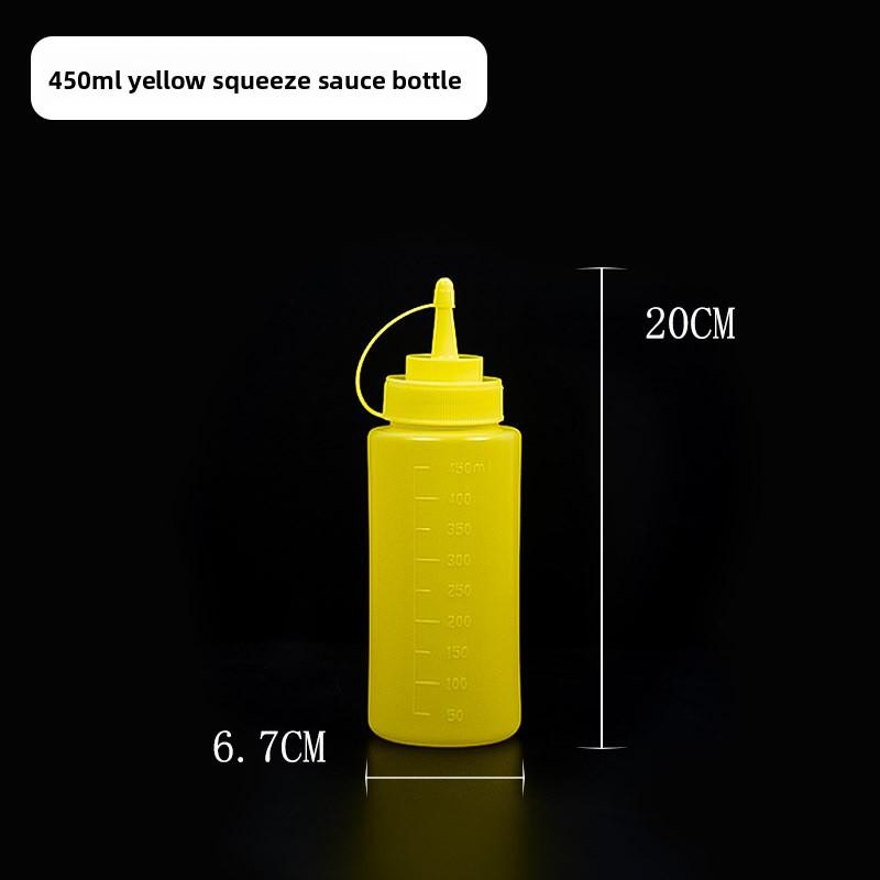 Thickened Plastic Squeeze Sauce Bottle, Tomato Salad Jam Household Seasoning Bottle, Food-grade Pointed Spout Squeeze Sauce Bottle