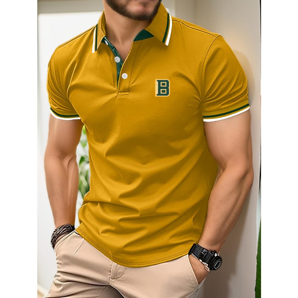 

Модное повседневное поло с мужскими пуговицами и короткими рукавами 4XL