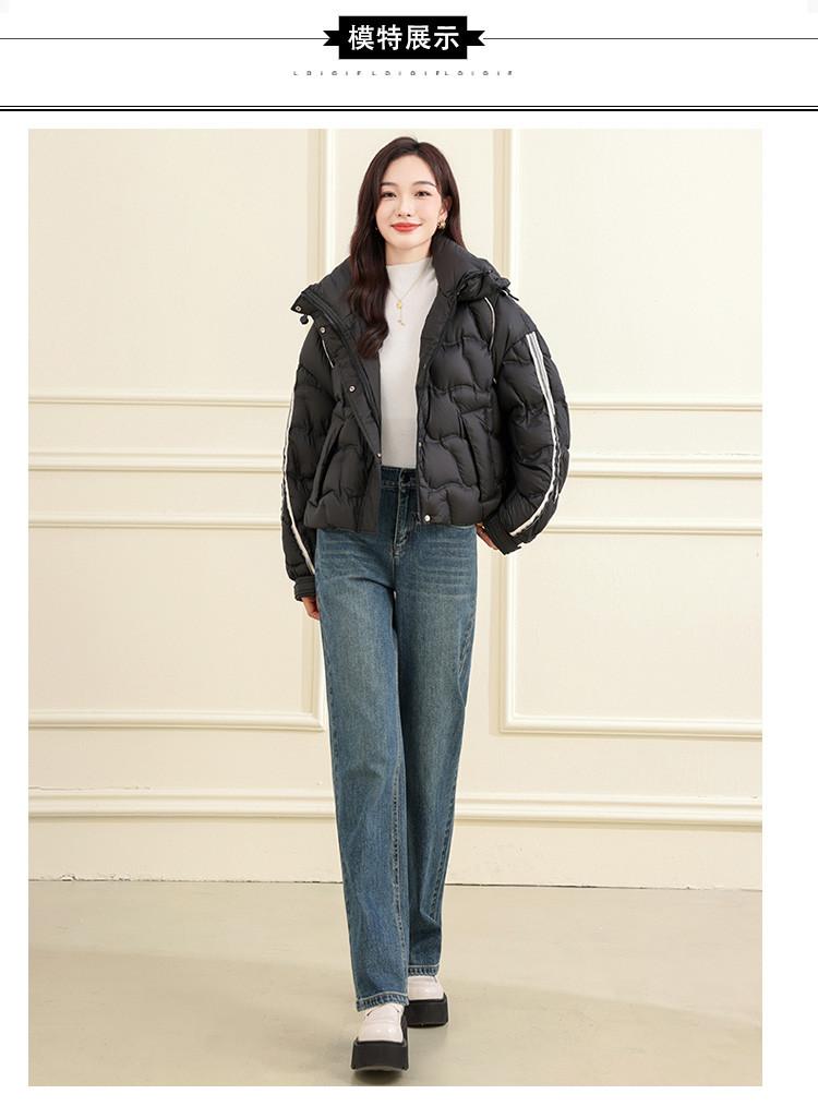 Winter new versatile hooded short jacket with thick fleece for women