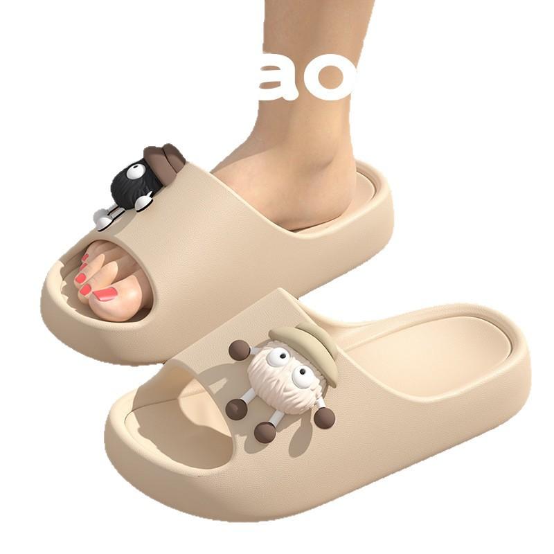 Cool slippers women's summer men's bath home bathroom non-slip and non-smelly foot thick-soled slippers men