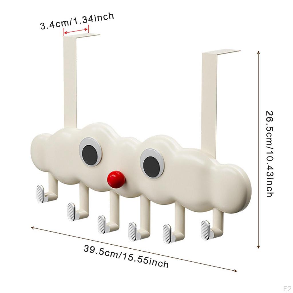 Mantelhaken mit 6 Haken für Handtuch, Regenschirm, Schreibtisch