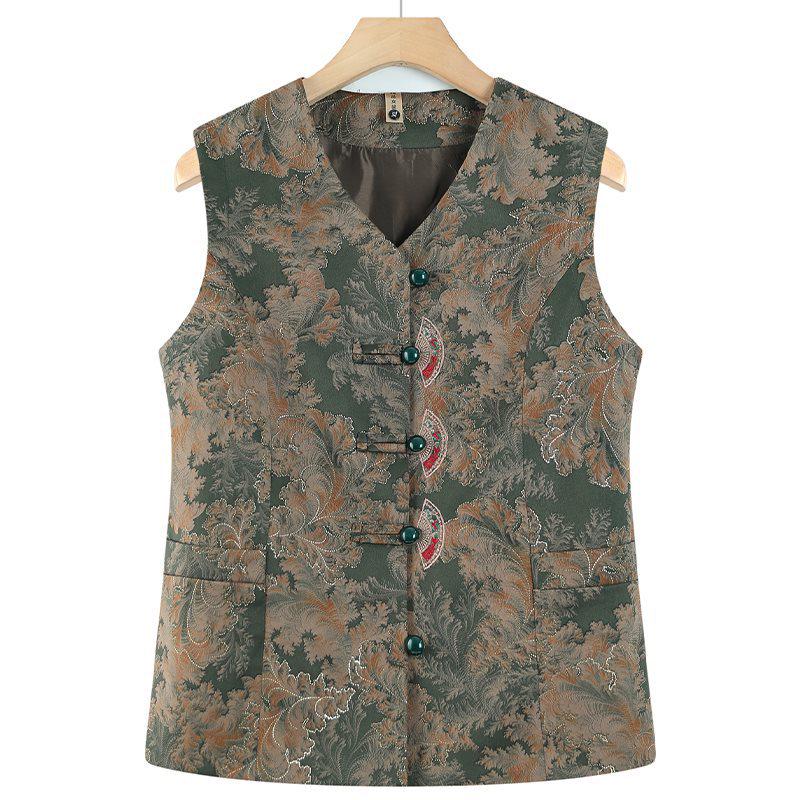 Grandma’s Spring & Autumn Thin Vest: Elegant Shoulder Cape for Middle-Aged and Elderly Women 4XL (suggested for 130-145 kg)