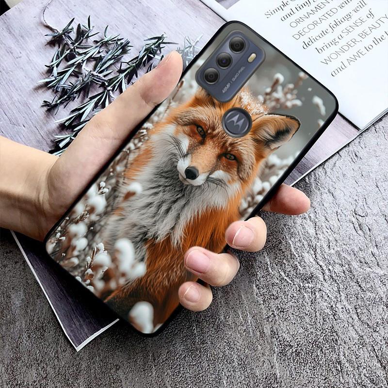 Phone Case For Moto G85 G55 G05 G14 G75 G31 G50 G10 G20 G30 G60 G13 G32 G84 G54 G53 G72 G24 Power Cute Fox