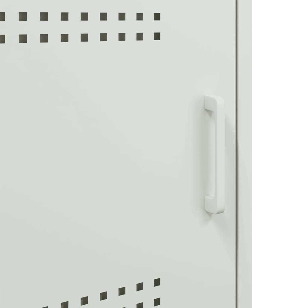 Nightstand White 36x39x50.5 cm Steel