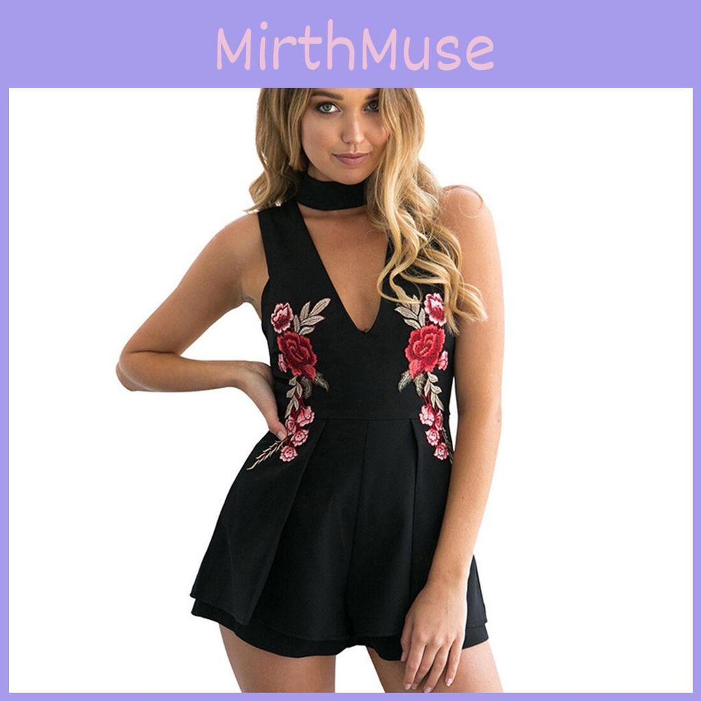 Women Flower Boho Combination Summer Beach Clothing Sundress Short Barber