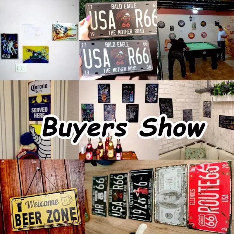 Retro Airplane Car Metal Sign Plates Wall Tin Signs Vintage Posters Living Room House Art Wall Decor Paintings Pictures Mural