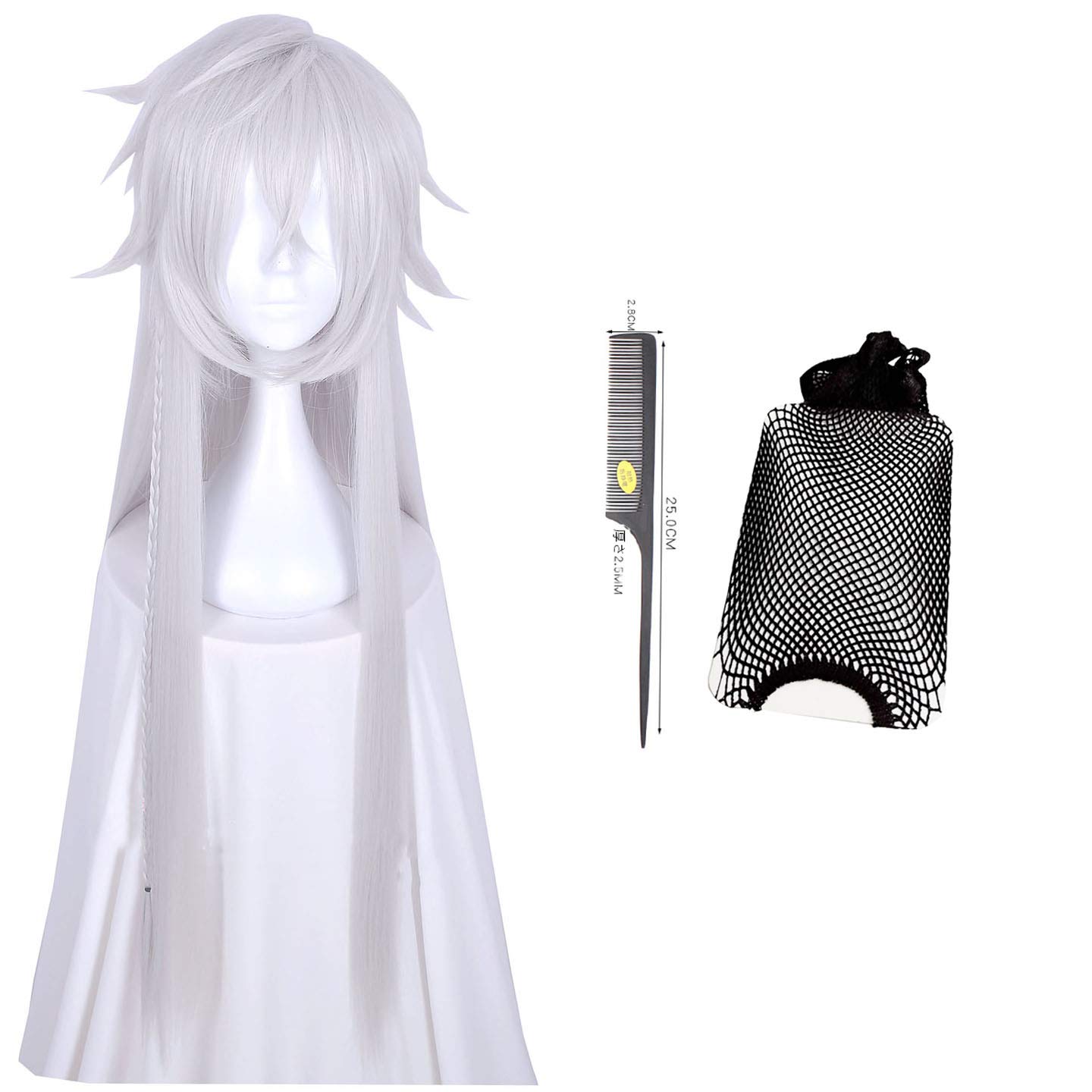 

Косплей Гробовщика с сеткой и идеально подходит для и костюмов парик, термостойкий, серебристый, расческа, мероприятия, Хэллоуин,