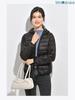 Wnodruke Ultralight Down and WN004 Women's Jacket, Lightweight, Warm, Compact, Packable, (JP, Alphabet, M, Hat, Black)