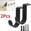 2 st Takmonterade Gardinstångsfästen Gardinstänger Hängande Hållare Garderobsstångsfästen