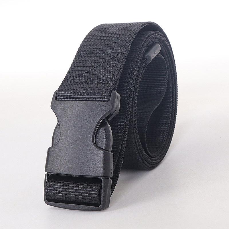 1PC Simple Nylon Buckle Slim Belt for Women, Outdoor Cargo Trouser Belt, Student Military Training Belt