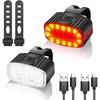 Bike Front and Rear Lights Bicycle Lights Waterproof Rechargeable Bicycle Led Lights for Night Riding Safety Bicycle Accessories