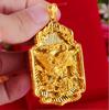Good Luck Jewelry 18K Gold Thai Gold Pendant Gold Plated Opal Cuban Link Pendants for Men Women