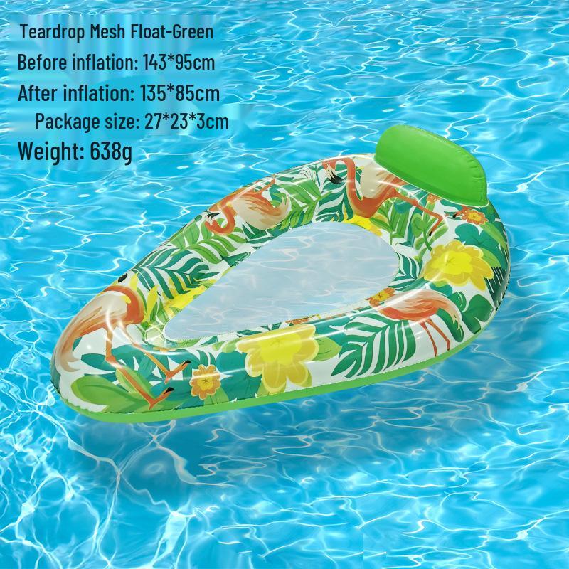 Inflatable Summer PVC Floating Bed with Sunshade and Backrest