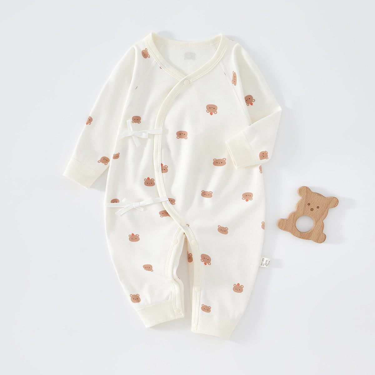 

Унисекс Хлопковый Комбинезон для Новорожденных: Комбинезон в стиле монаха, весенне-осенний, для мальчиков и девочек Size 52