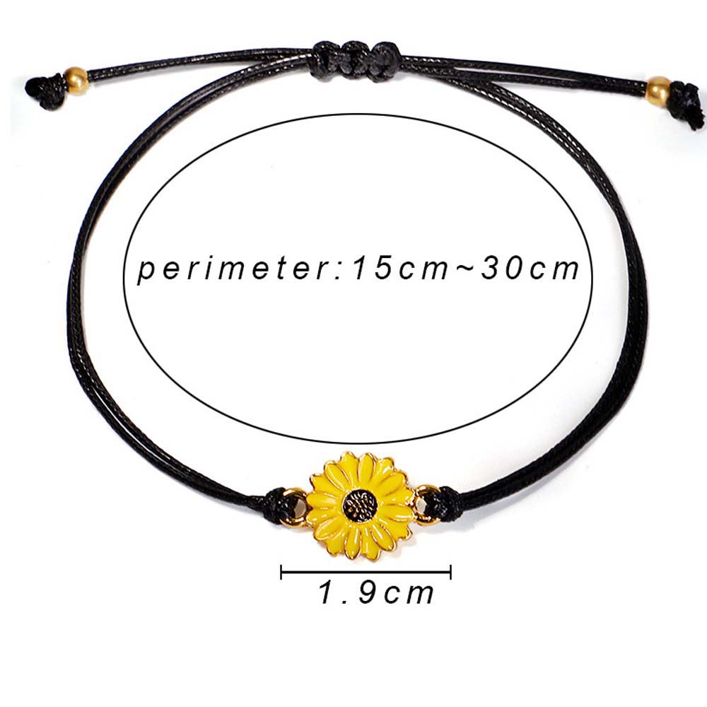 Love And Friendship Wild Daisy Couple Bracelet Fashion Jewelry Sunflower Bracelet Woven Bracelet