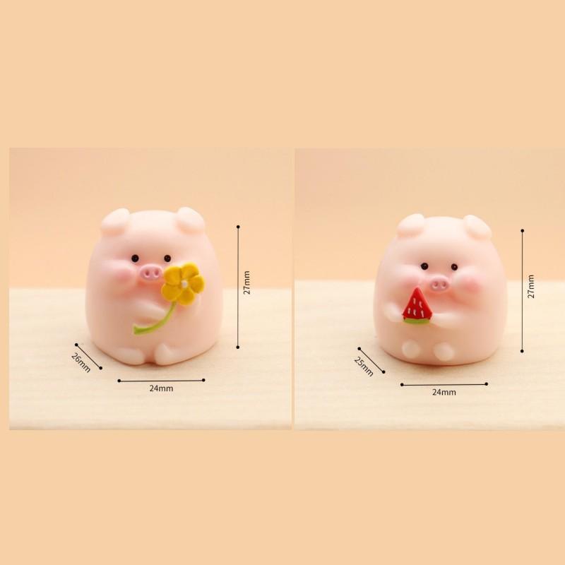 Cagnolino Carino Ornamenti Interno Auto Resina Maialino Rosa Cartone Animato Giocattolo Decorazione Cruscotto Ufficio Giardino Collezione Regalo Bambino Decorazione Auto