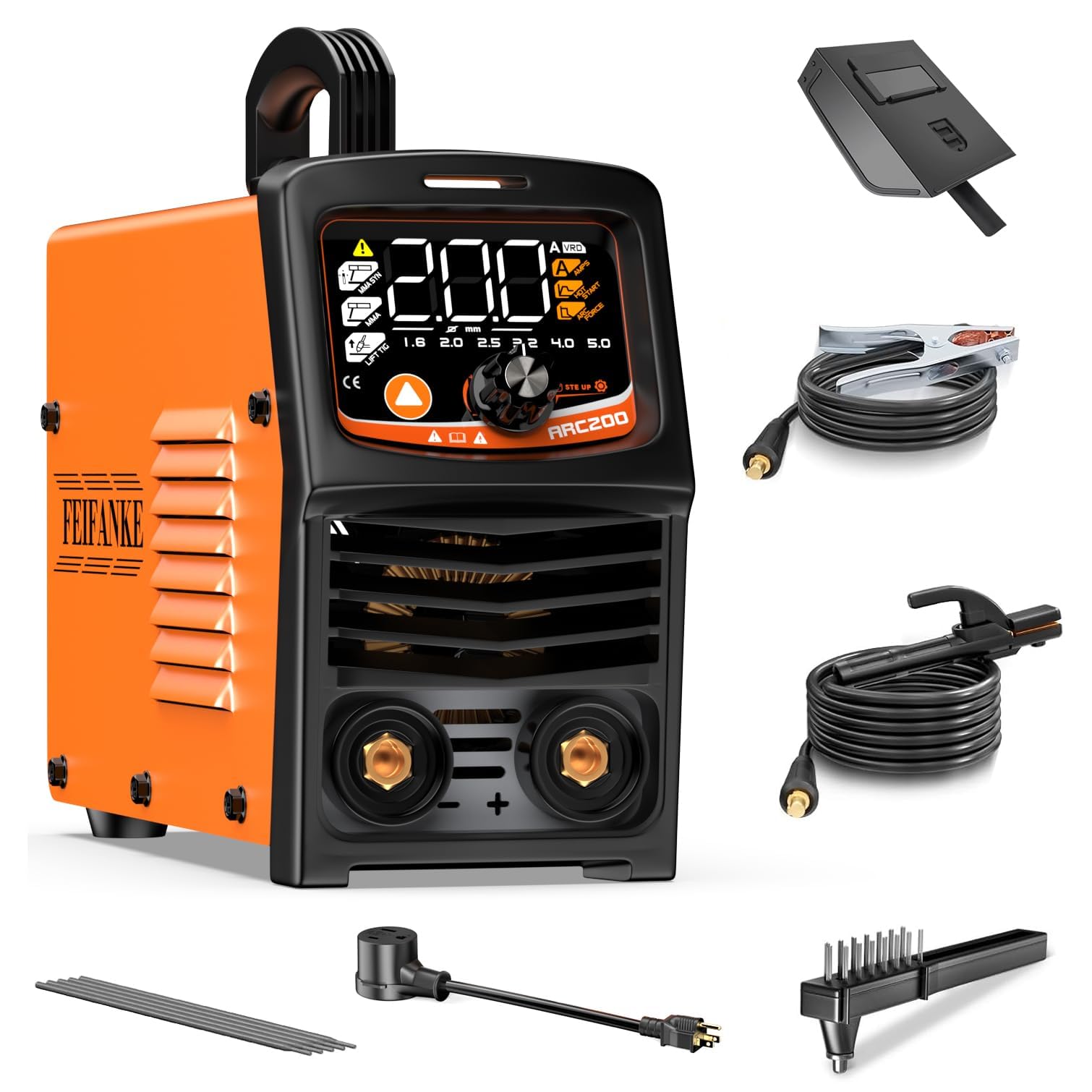 

FEIFANKE ARC200 Дуговая и Lift TIG Большой светодиодный Горячий IGBT Портативный сварочный аппарат для дома Номинальный Японская инструкция в комплекте Сварочный аппарат, 100 В/200 В Совместимый,