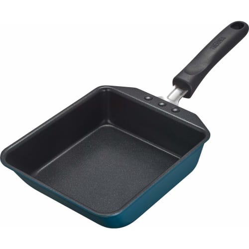 Thermos Deep Egg Frying Frying Pan 15 X 18.5cm For Gas Fire Only Durable Coat Lightweight Model Navy KFD-015DE NVY