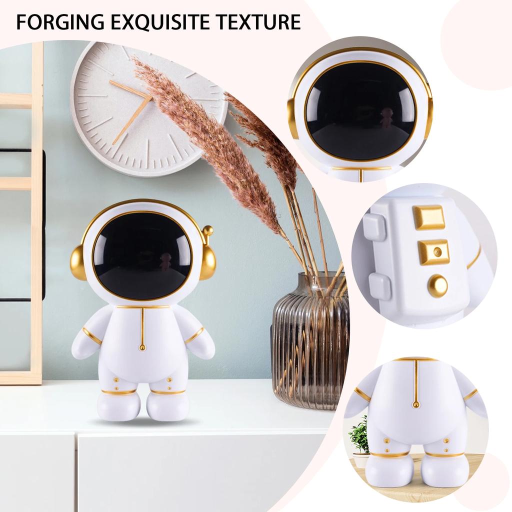 Astronaut Money Boxes Multifunctional with Light String Money Storage Box Portable Night Lamp Battery Powered for Children Gifts