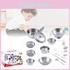 Durable Stainless Steel Pretend Play Kitchen Toy Set For Boys And Girls With 16 Pieces
