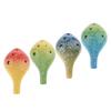 Ocarina Alto 6 Trous Céramique Clé de Do Instrument de Musique Cadeau Ocarina en Poterie pour Débutant Enfants Amis Décor
